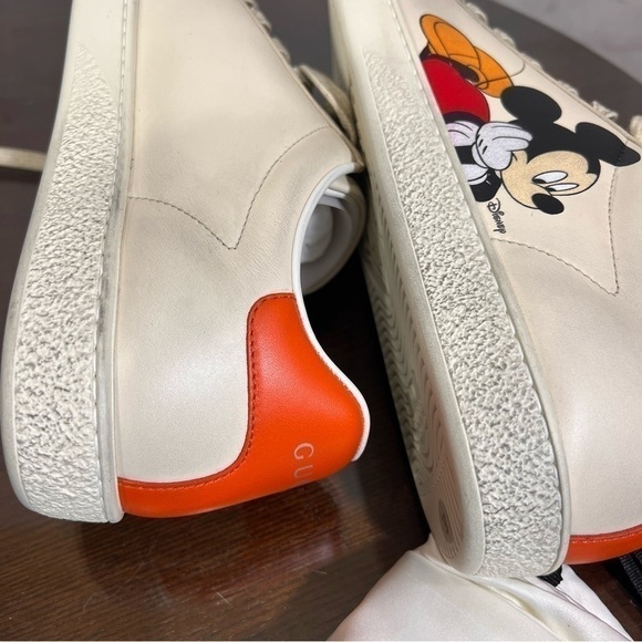 GUCCI x Disney Women's Ace Mickey Mouse Low Top Retro Vintage Sneakers 37 BNIB - Picture 5 of 15